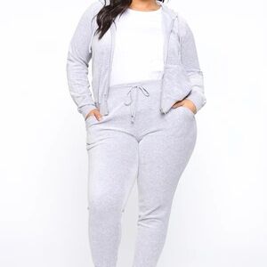 Gray Hoodie and Jogger Set